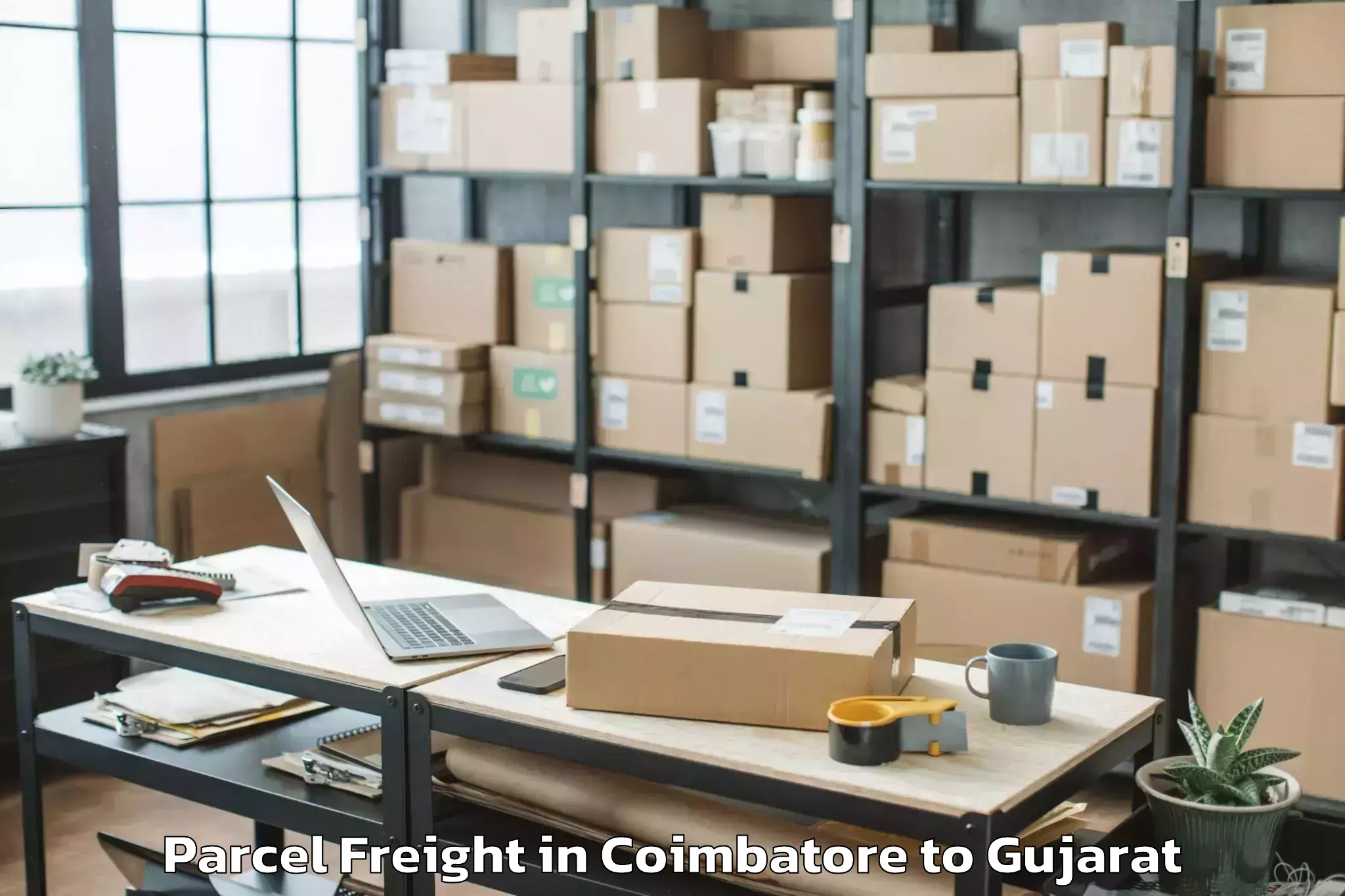 Comprehensive Coimbatore to Nirma University Ahmedabad Parcel Freight